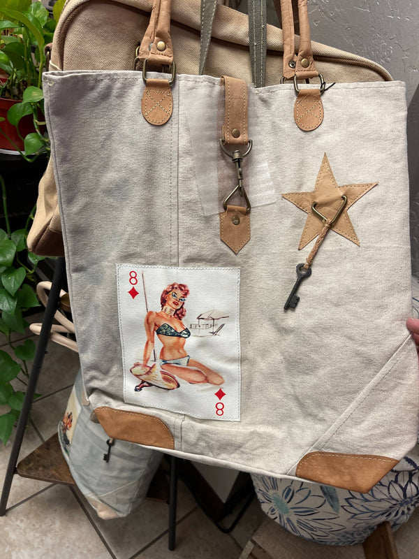 Recycled Military Tents & Tarps Pin Up Bags